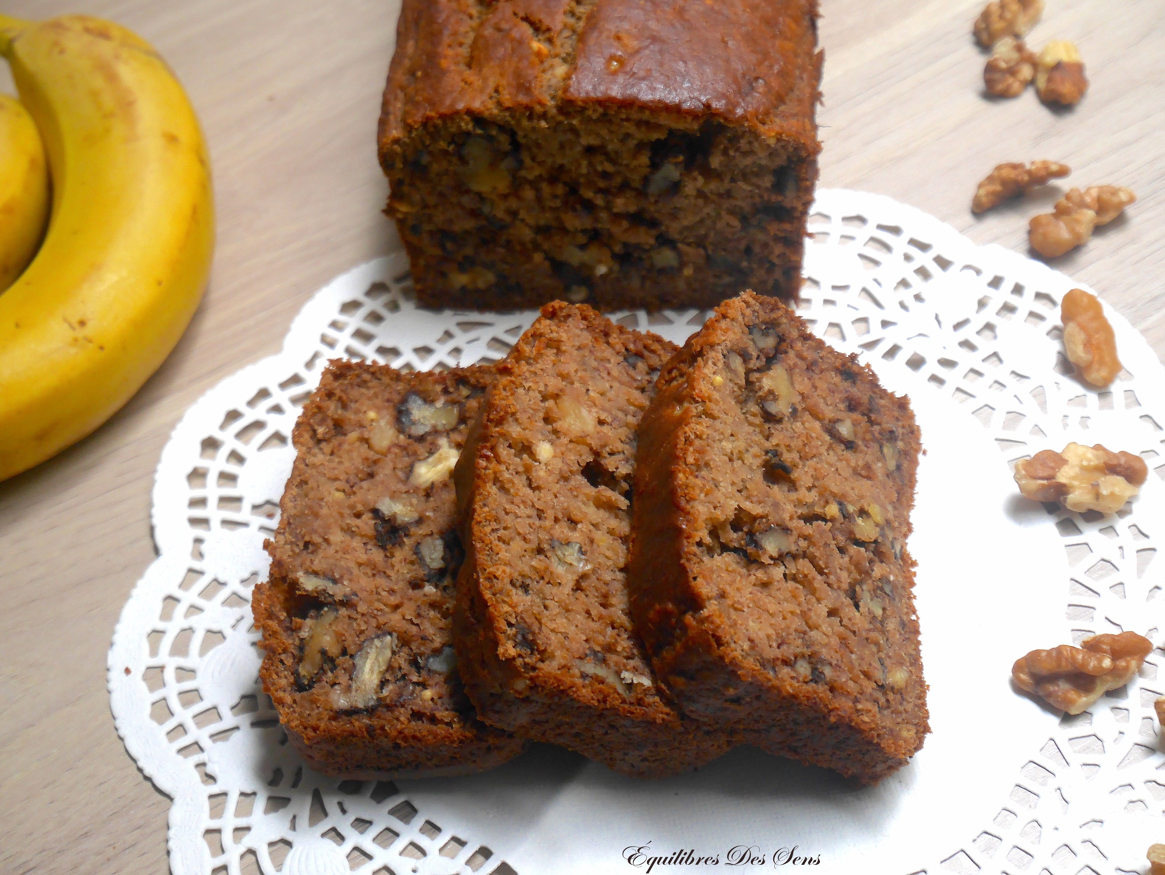 Banana bread aux noix vegan et sans gluten ! Très moelleux :-)