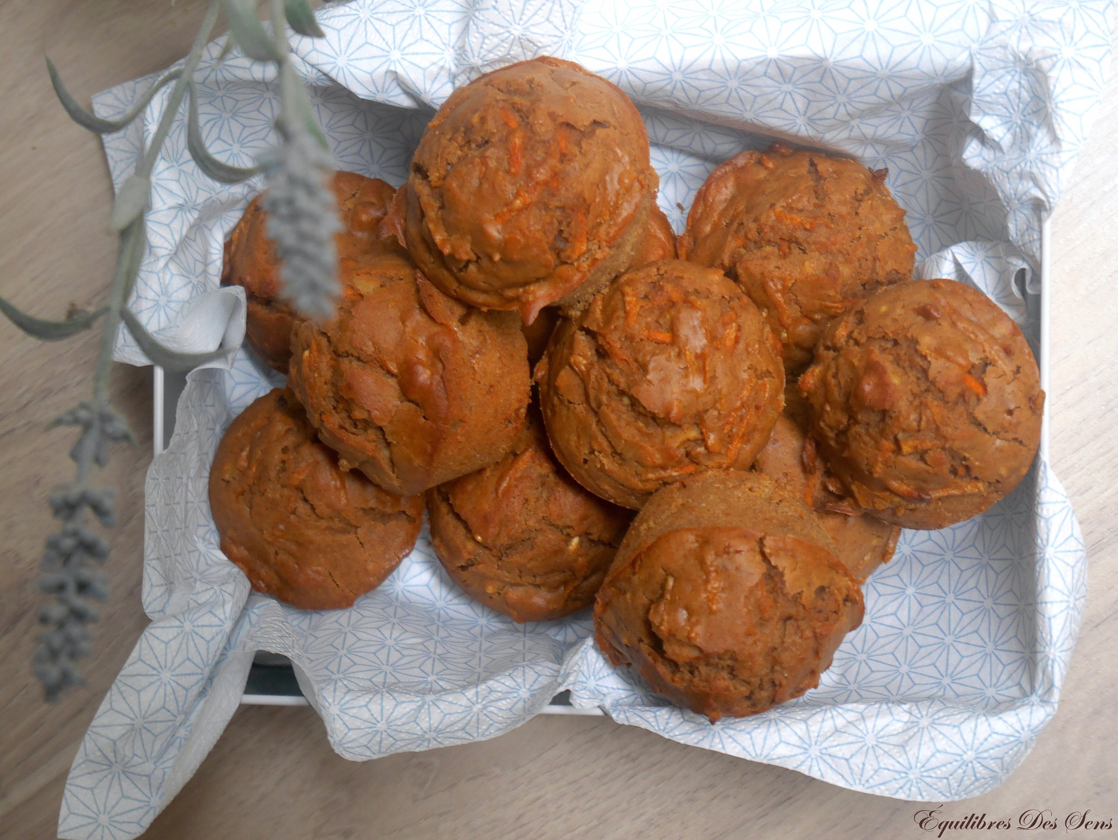 Des muffins carottes-cannelle-noix légers et savoureux !