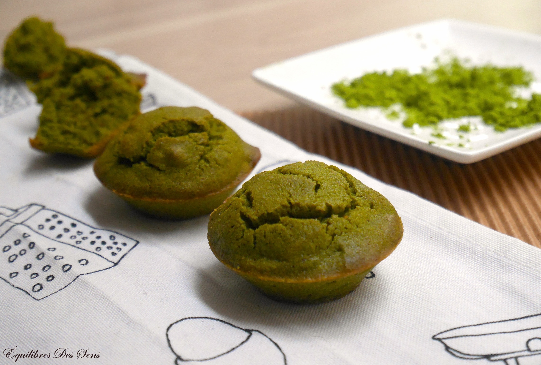 Délicieux petits cakes au thé matcha ! A tester ;-)