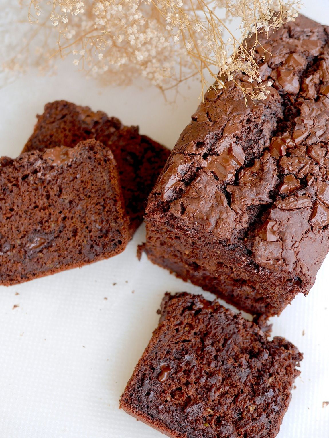 Cake moelleux au chocolat et à la courgette vegan et sans gluten !